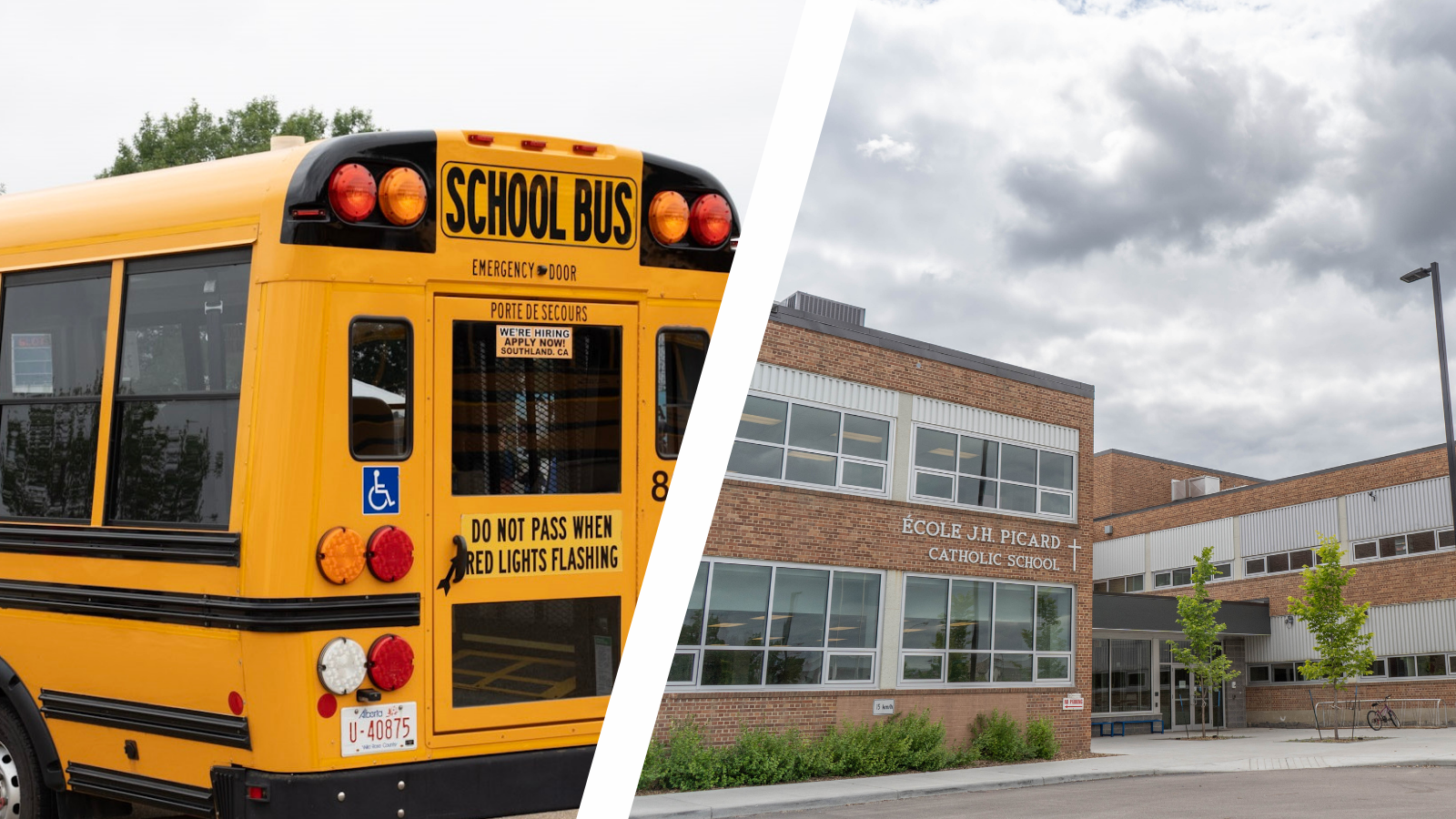 Bus and exterior of J.H. Picard
